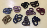 2 pcs Kids Mix Pattern Durable Hair Ties And Elastic Scrunchies (Size: 4.5cm/1.77inch)